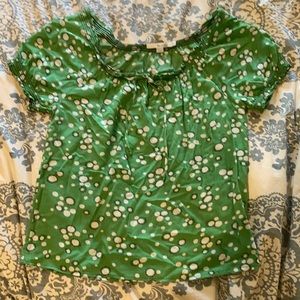 Women’s Size 4 Boden Green Patterned Blouse